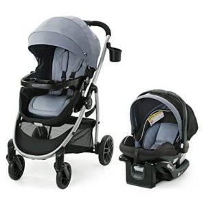 Baby Stroller with True Bassinet